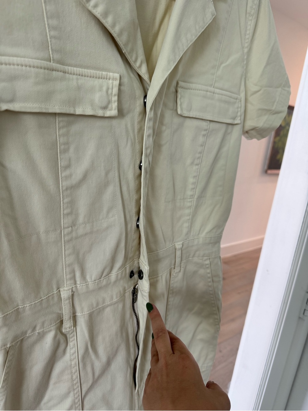 Pistola Makenna Utility Jumpsuit in Cream - Picture 4 of 7